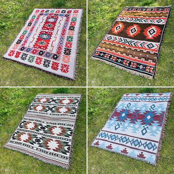 Customized Outdoor Camping Blanket, Picnic Mat, Universal Sofa Cover Blanket, Sofa Blanket, Cotton Thread Nap Blanket, Multifunctional Tapestry