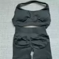 Shark gray halter bra + shorts set