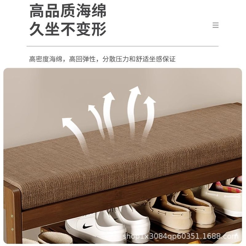 Clothes Rack, Floor-Standing, Bedroom Entrance, Foyer Combination, Multi-Functional Shoe-Changing Bench, Coat Rack, Integrated Simple Clothes Rack