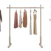 Cream-Style Small Space Clothes Hanging Rod Household Simple Coat Rack Bedroom Thickened Clothes Drying Rack Floor-Standing Clothes Rack