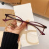 2025 New Ultra-Light Gradient Purple Tr90 Glasses Square Plain Lenses Can Be Fitted with Prescription Glasses Frames