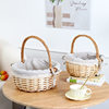 Wicker Egg Basket Kitchen Vegetable Basket Dining Basket Picking Basket Woven Rattan Storage Basket Supply Rattan Portable Basket