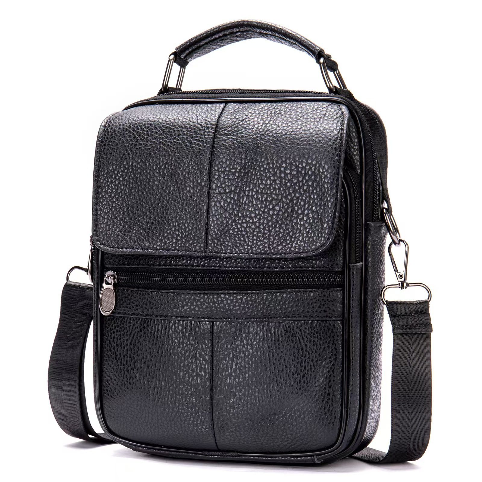 Cross-border Men's Genuine Leather Shoulder Bag Casual Fashion Crossbody Bag Business Travel Top Layer Cowhide High-end Men's Handbag