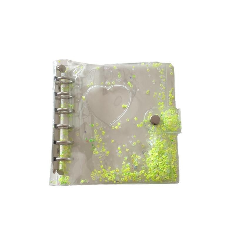 Transparent Pvc Colorful Sequin Blue Shell Loose-Leaf Fresh Trendy A5 A6 Loose Powder Planner Full-Color