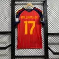 Spain home jersey, number 17 with captain's armband