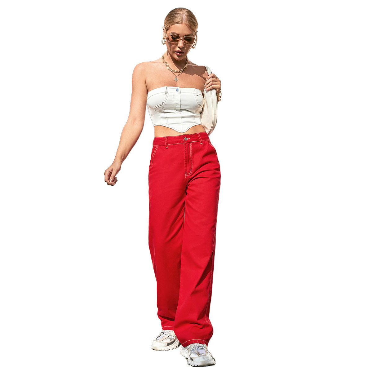 Womens Casual Denim Jeans Trendy Versatile Fashionable Everyday Wear Wholesale Available bulk order