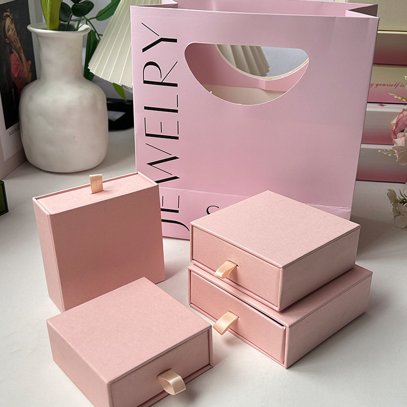 Wenwan Bracelet Jewelry Packaging Box Customized High-End Pull-Out Display Jewelry Crystal Bodhi Jewelry Packaging Gift Box