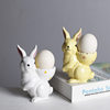 Cross-Border Easter Cute Rabbit Ceramic Egg Tray Breakfast Egg Tray Egg Storage Dish Bowl Tableware Craft Ornaments