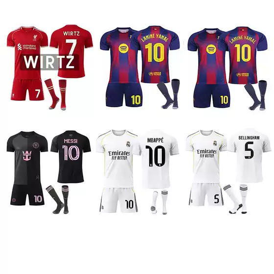 2526 Real Madrid Barcelona Liverpool Chelsea Miami Ac Milan Manchester City Football Uniforms for Adults and Kidsren