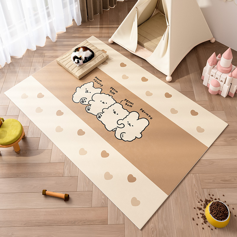 宠物地垫防水隔尿免洗PVC垫子狗窝耐磨可擦地垫养猫专用夏天地毯