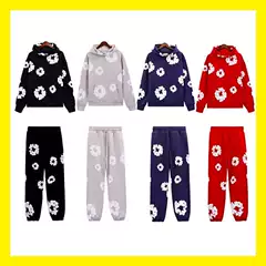 DENIM TEARS Kapok Sweater The Cotton Wreath Sports Casual Hoodie Pants suit