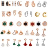 Высококачественные серьги-юбки Bao BV, классические белые фритюрницы, круглый торт, черно-белые керамические веерообразные серьги с бриллиантами, серьги-змейки