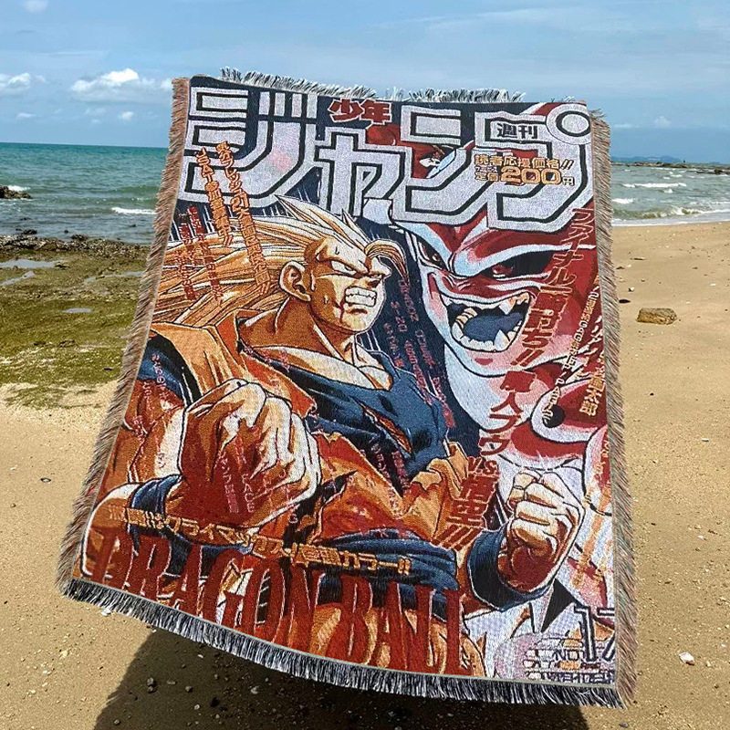 Directly Supplied from the Manufacturer, Cartoon Animation Tapestry, Multi-Functional Throw Blanket, Polyester-Cotton Jacquard Thread Blanket, Ins-Style Casual Air-Conditioning Blanket