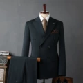 Dark green double breasted (one-piece suit)