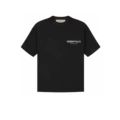 Black short sleeves with white print