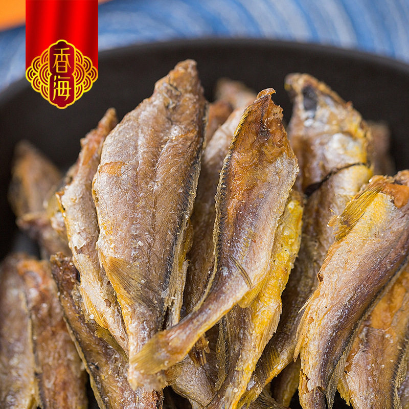 Fragrant sea yellow croaker dried crisp fish 500g portable instant crispy crispy crispy small yellow croaker Wenzhou specialty snacks wholesale