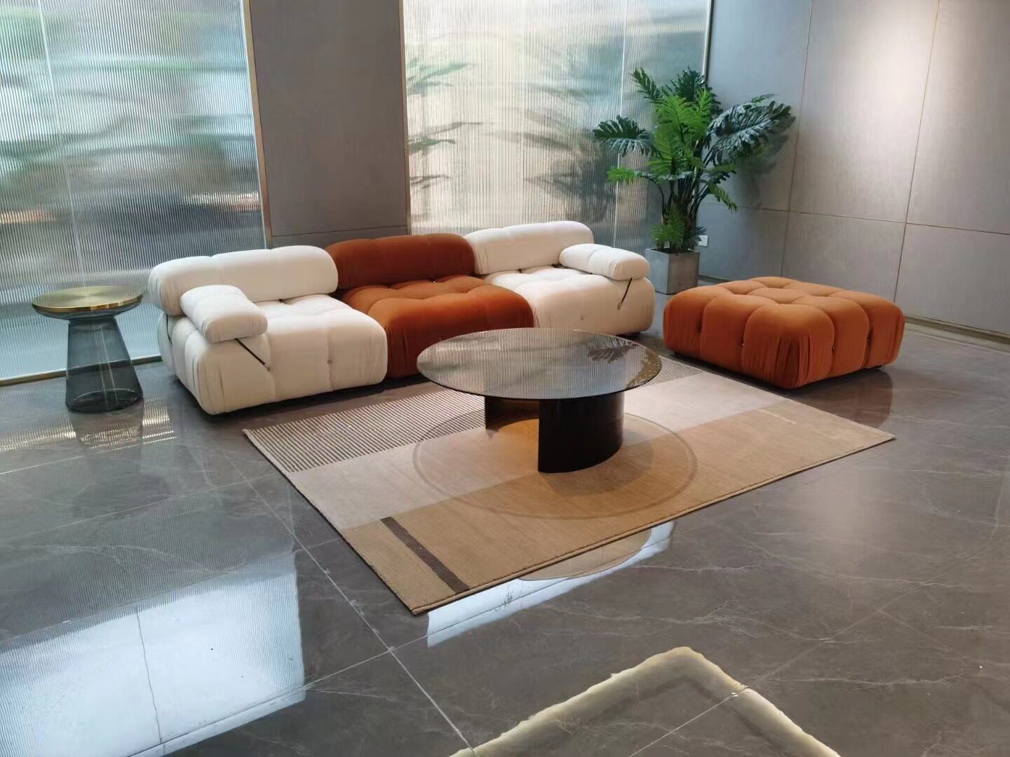 小红书同款网红沙发布艺经典模块沙发客厅自由组合方块羊羔绒沙发