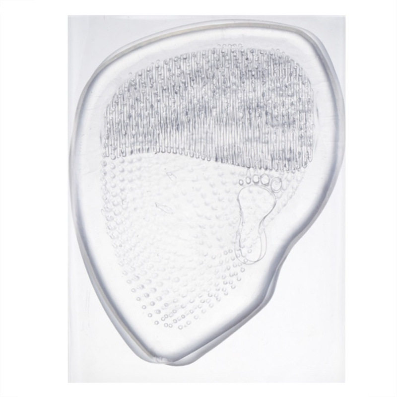 Half Size Pad Small Gift Wholesale Silicone Transparent Half Pad Anti-Pain Anti-Slip Forefoot Pad Adjustable Shoe Size Crystal Half Shoe