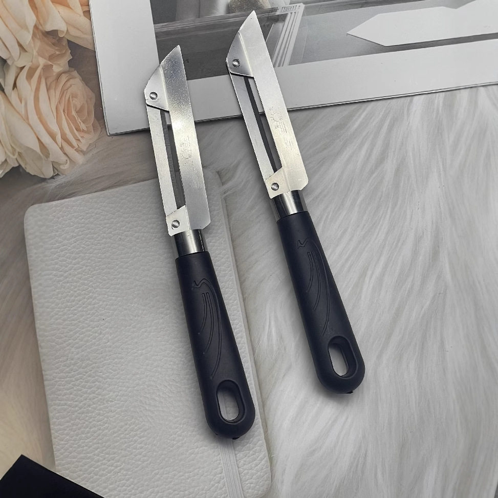 Multi-purpose black handle stainless steel peeler two-in-one dual-purpose planer apple potato fruit peeling artifact wholesale