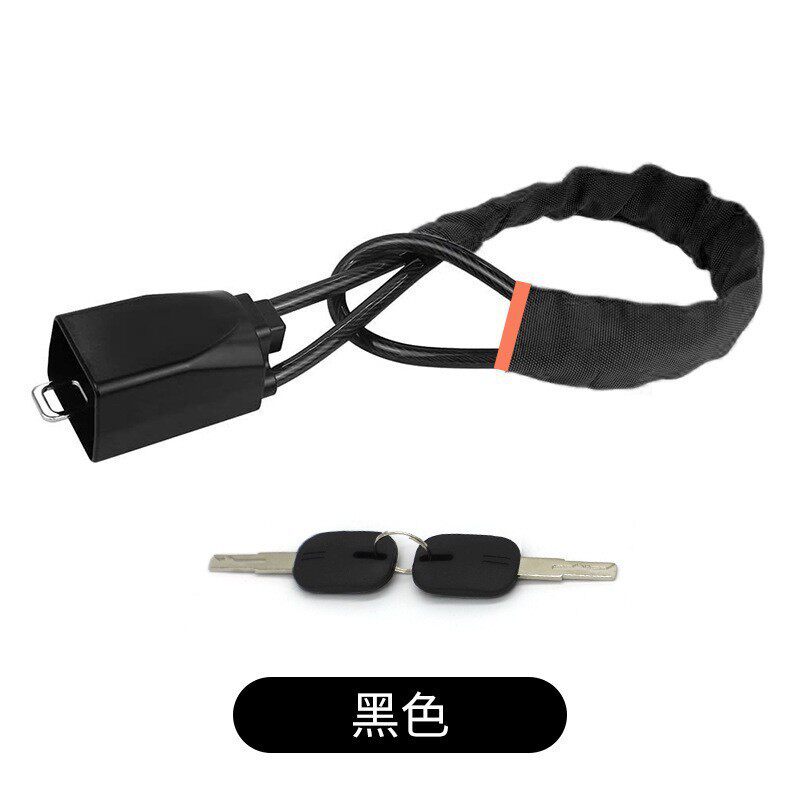 12582 ワイヤーロープ ブラック (キー3本)