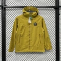 26 paris mud yellow soft shell jacket with hood