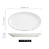 Ceramic Thick Edge Fish Plate Extra Large Oval Thickened Ceramic Pure White Fish Plate Hotel Food Tableware Restaurant Meal
