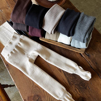 [Multi-Color Versatile Must-Have]2025 Winter New Children's Seamless Fleece-Lined Thick Ribbed High-Elasticity Leggings for Winter