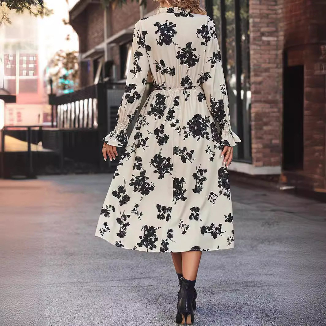 Vintage High Waisted Bell Sleeve Dress Multi Color Options Spring Fashion Wholesale Available factory direct