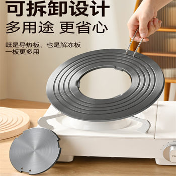 Removable heat conduction plate enamel pot heat conduction plate coal gas stove household heat insulation plate thawing artifact anti-pot bottom burning black