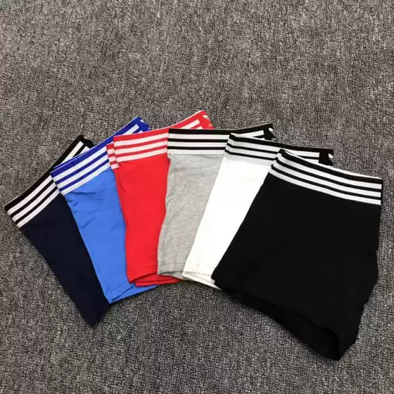Triple Bar Men's Underwear Ad Clover Men's Underwear Pure Cotton Flat Horn Pants Trendy Brand Bottom Pants Short Head Manufacturer