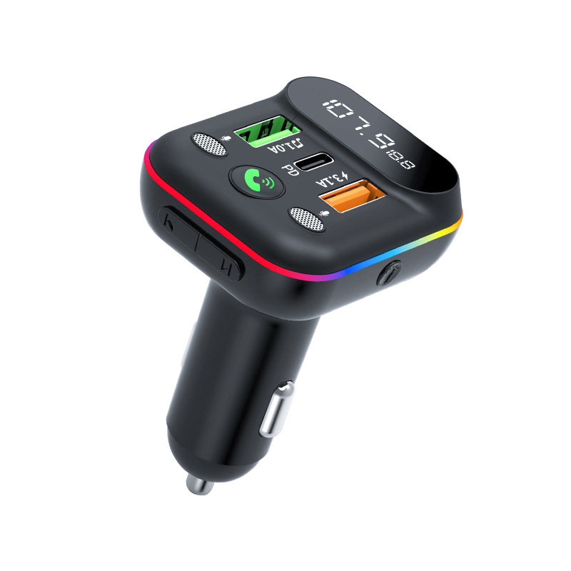 Private model new T12 car charger Bluetooth MP3 player car cigarette lighter lossless sound quality pd fast charging
