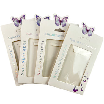 Cross-border nail jewelry cartoon bow Heart Bear paper card plus OPP bag suit in stock wholesale