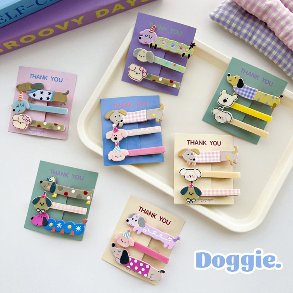 High-looking creative cute puppy hairpins sweet cartoon girl...