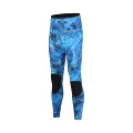 Blue camouflage trousers