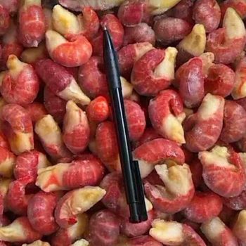 4.5kg Pack Grade Ice-Wrapped Crayfish Tails, Fresh Frozen Large Ice-Free Shrimp Balls with Spicy Shrimp Tails, Not Ready to Eat