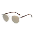 Clear Frame Champagne Gold Reflective Lens Polarized C7