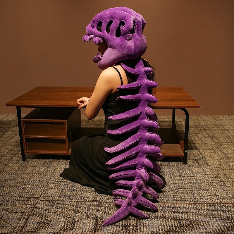 恐龙骨架头套毛绒玩具帽子同款装扮骨骼玩偶儿童搞怪生日礼物女友