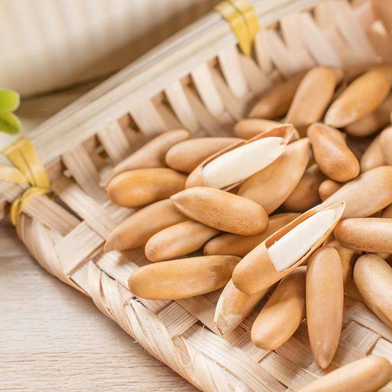 New Hand-Peeled Extra-Large Brazilian Pine Nuts Original Flavor Open Nuts Hand-Peeled Long-Grained Pine Nuts Snacks for Pregnant Women and Kidsren