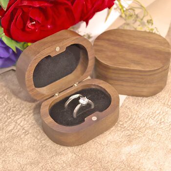 Wooden Ring Box Gift Box Couple Ring Box Vintage Ring Box Jewelry Box Solid Wood Ring Box
