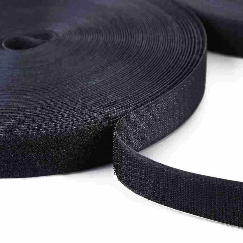 Factory Direct Sales Blended Black and White Hook and Loop Fasteners, High-Adhesion Imitation Nylon Hook and Loop Fasteners