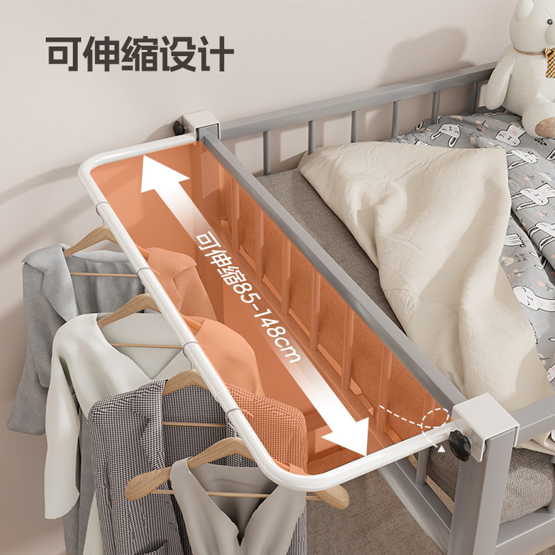 Dormitory Bed End Clothes Rack, Dormitory Bed Coat Rack, Hanging Pants Storage, Upper Bunk Bedside Clothes Drying Rod
