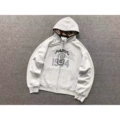 E573# zipper sweatshirt gray