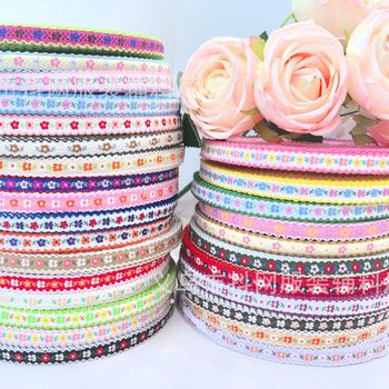 1.2cm floral wood edge pastoral fresh style jacquard embroidery ribbon DIY clothing accessories accessories accessories