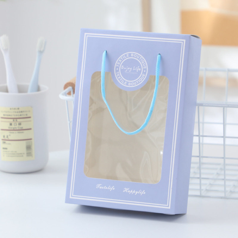 Manufacturer Wholesale Towel Gift Box Empty Box Packaging Customized Souvenir Single or Double Strip Creative Packaging Box Printable