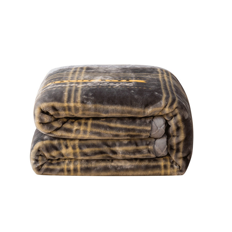 Raschel Blanket Quilt Thickened Winter Flange Coral Fleece Blanket Student Fleece Blanket Bed Sheet Double Layer Blanket Wholesale