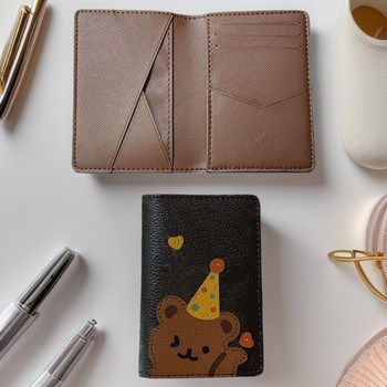 Bear and Puppy Card Holder, Card Case, Document Holder, Design Coin Purse, Multi-Card Slots, Portable Bank Card, Credit Card