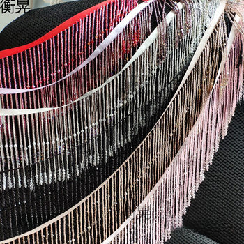 Heavy Crystal Glass Beads cm Beaded Hanging Beads Lace Wedding Dress Stage Costume Veil Tassel Accessories