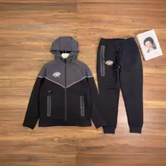 Cross-Border Hook Co-Branded Windbreaker Suit European and American Star Hip-Hop Hooded Sports Casual Jacket Windproof Jacket Trend