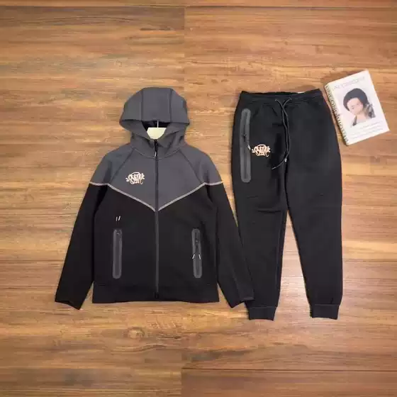Cross-Border Hook Co-Branded Windbreaker Suit European and American Star Hip-Hop Hooded Sports Casual Jacket Windproof Jacket Trend