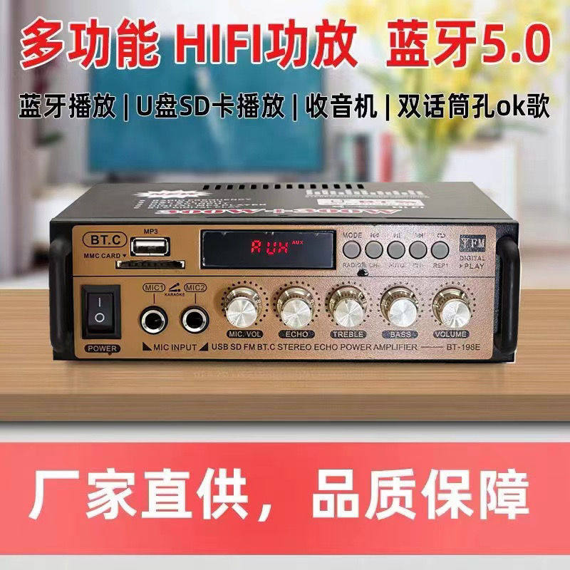 Mini Small Power Amplifier Speaker Power Amplification Card U Disk Radio Dc Car (12V 220V) Power Amplifier